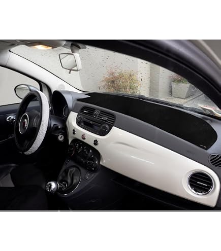 Tappetino Parasole Per Cruscotto Fiat 500 (2008-2023) - Copertura Antiriflesso E Anti-UV Su Misura