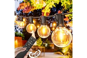 ‎SVATER Svater Lichterkette Außen Dimmbar 30m,G40 LED Lichterkette Glühbirnen Außen 52 Plastik Birnen Wasserdicht IP45,Timer Verlinkbar für Outdoor, Terrasse,Bäume,Party Deko, 2700K Warmes Weiß