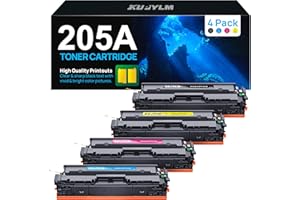KUPYLM 205A CF530A Toner con Chip Compatibili per HP 205A CF530A CF531A CF532A CF533A per HP Color Laserjet Pro MFP M180n M180nw M180fw M181n M181fw, M154a M154nw (Nero Ciano Magenta Giallo, 4-Pack)
