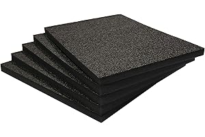 Shadow Foam Easy Peel (600mm x 420mm) | espuma personalizable para organizar cajas de herramientas (Paquete de cinco (Profundidad de 30mm), Negro completo)