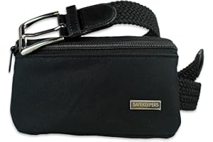 Safekeepers - Cuero bolso de la Llave con 2 llaveros – Caja Dominante - Carpeta Cartera – Estuche - Unisex Adulto