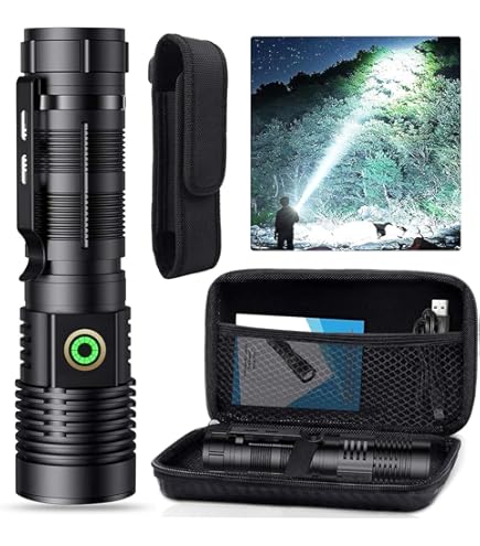 Torcia LED COSOOS 1000 Lumen - Zoomabile, 5 Modalità, Con Fondina, Per Outdoor Ed Emergenza - Foto 10