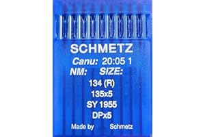 GENERICO AGHI SCHMETZ 134R 135X5 SY1955 DPX5 per macchina da cucire industriale, CANU 20:05 1 (Misura Finezza 80)