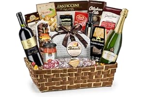 Cesto Natalizio Regalidea “Gran Golosità” con Specialità Gastronomiche Tipiche di alta qualità - Confezione Regalo di Natale Gourmet da 18 Pezzi