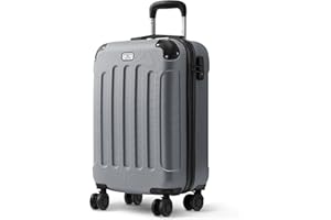 LUGG 20 Inch Skywander Lightweight Travel Cabin Bag - Carry On Approved Suitcase, ABS Shell Protection, Water Resistant & Safe Locking System - Easyjet Overhead Compliant (55x20x35cm)