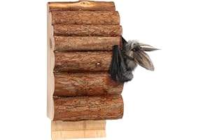 Gardigo® Caja para Murciélagos de Madera | Refugio Murciélago Resistente para Colgar | Nido para Murciélagos de Jardín | Aprox. 29 x 14 x 8 cm | Caja Nido Exterior para Control Natural de Insectos