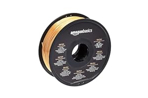 Amazon Basics Filament PLA pour imprimante 3D, diamètre 1.75 mm, doré soyeux, bobine de 1 kg