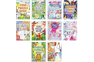 KARRMA LTD. Karrma 10pc Puzzle Activity Books Boys Girls Party Bag Fillers Party Favours Perfect For Kids Party Supplies For Any Occasion