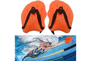 KEUGT Hand Paddle, Swimming Paddle, Swimming Training Paddle, Water Gloves to Help Upper Body Resistance, Adjustable Swimming Paddle, Adult Unisex Technical Paddle, Swimming Paddle