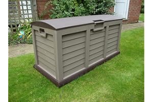 GARDEN STORE DIRECT GSD Starplast Waterproof Plastic Garden Storage Box 440 Litres XL Size Assembled In Minutes
