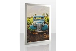 1A BILDERRAHMEN Bilderrahmen Monzetta Puzzlerahmen 75x98 Weiß Matt Schlicht 98x75 cm Klares Kunstglas