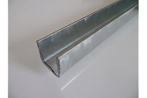 B&T METALL Profilé en U en métal acier galvanisé B&T 25 x 25 x 1,5 mm, isocèle, longueur de 2 000 mm +/- 5 mm S235 (1.0038 ST37) - Profilé à ridelle, profilé d’encadrement galvanisé