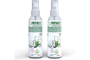 BIOIMPACT Skärmrengöringsspray, biologisk, 2X250ml, rengöringsmedel för tv-skärmar, bäst för bärbar dator, naturlig certifier