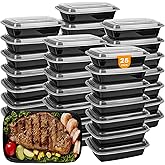 EnthuLove Meal Prep Containers, BPA-Free Reusable Food Prep Containers with Lids, Freezer Containers 1 Compartment, Stackable