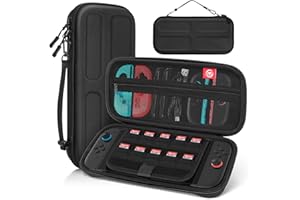 Ertisa Tragetasche für NS Switch 2 (2025) Konsole, Switch 2 Tasche Tragbare Hartschalentasche mit 10 Spielkassetten, Switch 2 Zubehör Reisetasche Aufbewahrungstasche Kompatibel mit Switch 2 Konsole