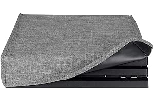 eXtremeRate Housse Anti-poussière pour ps4 Pro Console, Accessoire Protection pour ps4 Pro Cache-Poussière Dust Cover,Gris