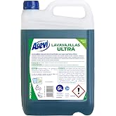 Asevi Dishwasher Liquid Ultra Green Dishwasher Ultra Concentrate 5L | Manual washing of all kinds of dishes, cutlery and glas