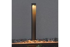 Mai & Mai Lampe sur Pied Extérieur Lapme Jardin Gris Foncé 60x60x600mm Éclairage Extérieur de Jardin LED IP65 Desgin BaldersLights