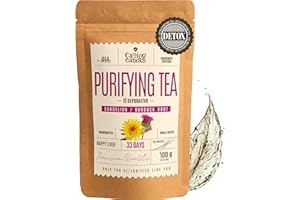 CAMINO DE CABRAS DETOX TEA | Te al Tarassaco con Bardana,Te Verde, Zenzero, Ortica, Finocchio, Cannella, Cardamomo | Tisana Depurativa Fegato Grasso Disintossicante Forte | Tisana Drenante | Depura Fegato | 100g