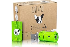 GIVE A SH!T 240 Bags - Certified 100% Home Biodegradable Dog Waste Bags, 10% to Charity, Compostable Dog Waste Bags, Eco and Earth Friendly Disposable Dog waste Bags, Leakproof and Zero Odor Green Pet Supplies