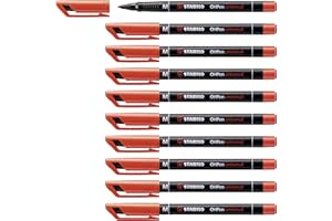 STABILO Overhead Pen OHPen universal - Permanent Medium - Pack of 10 - red