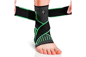 NEO X-PRO Cavigliera per distorsione – Tutore caviglia con fasce elastiche e compressione regolabile – Sollievo dai fastidi e sostegno nel recupero – Unisex, destra/sinistra (Verde, XL)