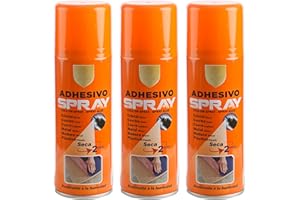 ETREXONLINE Spray Adhesivo Multiuso Pegamento en Aesol Cola Spray Secado Rápido Fuerte y Ecológico 200ml (Pack de 3)
