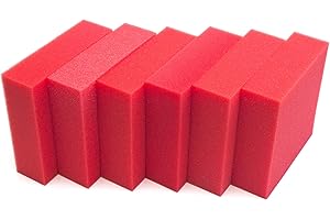 LTWHOME Compatible Replacement Fine Foam Filter Sponge Fit for Oase Biotec 5/10/30, Red (Pack of 6)