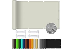 GOUBO Toldo Vela de Sombra Cuadrado 1.5 x 3.2 m Impermeable Toldo Vela Impermeable Protección Rayos UV para Exterior, Jardín, Terrazas, Marfil