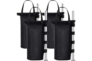 BROSYDA Juego de 4 Sacos de Arena Resistentes de Grado Industrial 600D para Patas de cenador, Revestimiento de PVC en el Interior, Bolsas de Arena para Cualquier Tienda de campaña emergente, toldo al