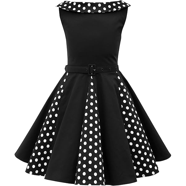 Vestito Bambina Stile Retro Anni 50 - Senza Maniche, Cotone, Con Cintura