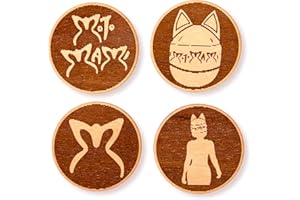 DIGIDU Posavasos Originales, Regalo Original, Regalo Navidad Original, Posavasos de Madera, Posavasos Frikis, Reposa Vasos, Regalo Friki, Decoracion Navidad Mesa (Rosalia)