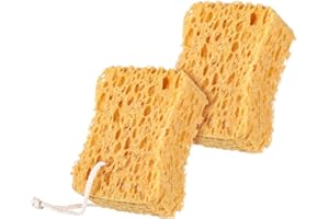 AOZUO 2 Stück Badeschwämme, Ultraweich mit Dichtem Schaum Duschschwämme für Frauen Männer, Größere Peeling Körperschwamm für Sanfte Gründliche Reinigung für Empfindliche, Trockene Haut(C)