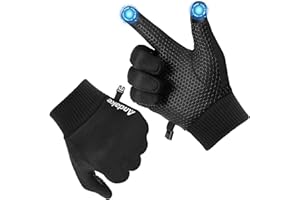 Andake 2023 Lightweight Running Gloves Windproof Cycling Gloves, Touchscreen Thermal Gloves Men Women, Thin Winter Gloves for Sporting, Driving and Daily Use