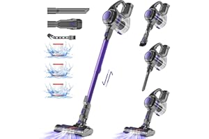 Authmic 36000Pa/50Min Akku Staubsauger,Staubsauger Kabellos mit HEPA×3,Vacuum Cleaner,1.6L Staubbehälter,Staubsauger für Tierhaare, Teppich und Hartboden