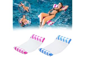 DOBIGER 2 Pack Galleggiante Gonfiabile Amaca, 4 in 1 Amaca Gonfiabile, Galleggianti Gonfiabili per Piscina per Adulti e Bambini