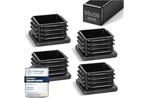 moinkerin Tappi Quadrati 50mm Tubo Quadrato in Plastica, Tappi per Sedie Quadrati per Tubo in Metallo, Sedie, Tavoli, Ripiani, 4 Pezzi Tappi a Lamelle