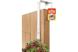 4smile Wreath Hanger for Front Door – White Wreath Door Hanger for All Doors, Universal Wreath Hanger, Wreath Hook and Door Wreath Hanger