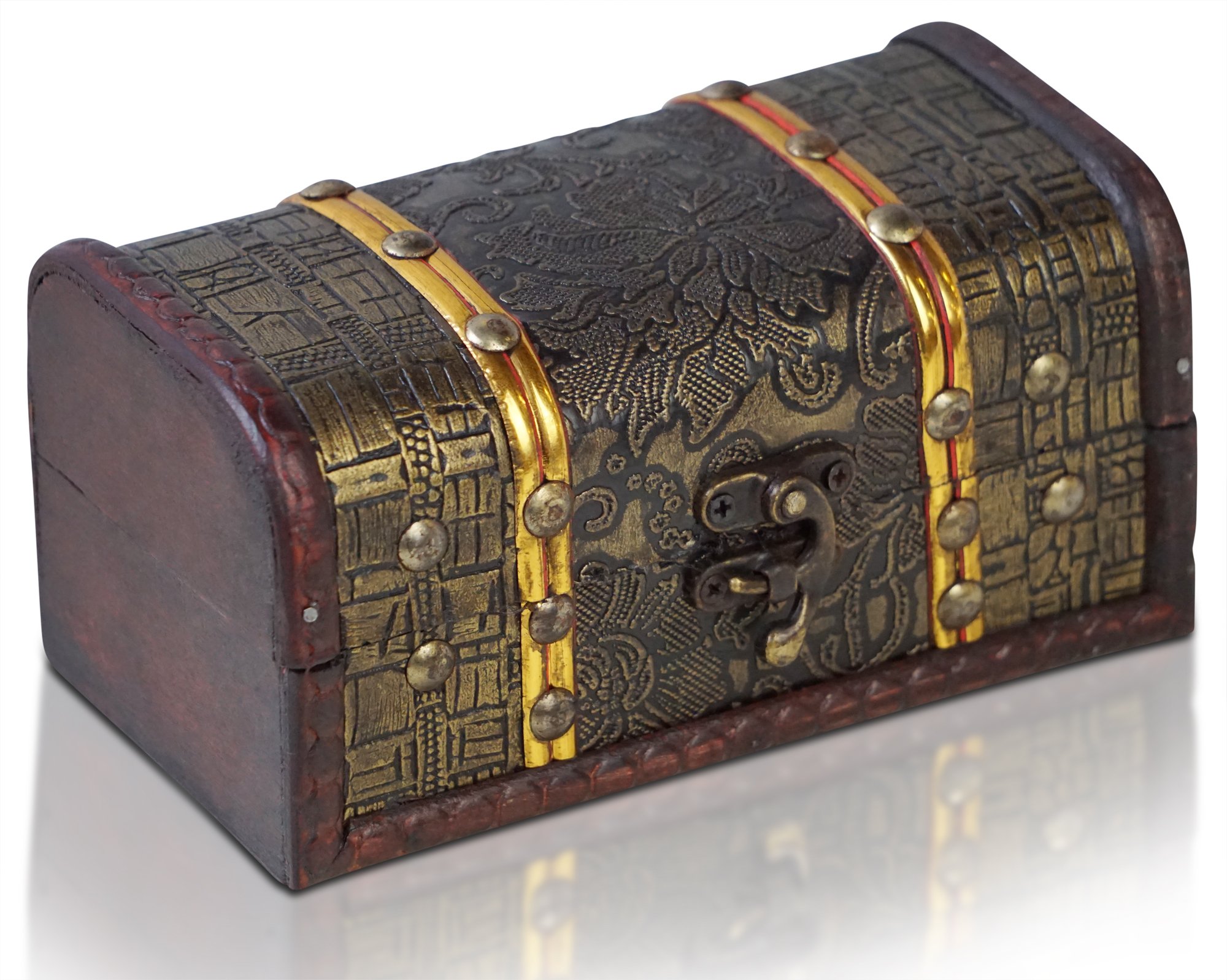 Extra Large Wooden Treasure Chest Storage Box On Wheels | 56.5 X 33.5 X 42.5 Cm