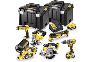 DeWalt 18V Cordless Power Tool Kit, Ideal for Wood Working, DCK665P3T-GB.