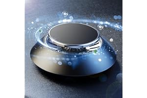 Ceeniu Auto Lufterfrischer, EA02 DIY Lufterfrischer, UFO Voll-Aluminiumlegierung Design, Natürlicher Französischer Duft, Einstellbare Konzentration, Luxus-Accessoires, 2 Ätherische Öle Inklusive