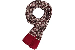 WANYING Nobile Seta Sciarpa per Uomo 100% Seta 11 Momme Sciarpa Doppio Strato per Primavera Estate Autunno Casual Business 155x26cm