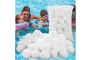 DUBUOZA Balles Filtrantes,1300g Boule Filtrante Piscine réutilisable avec Filet à Linge,Peut remplacer 45kg de Filtration sur sableAquarium, Piscine filtres Accessoires