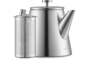 SILBERTHAL Tekanna med silinsats (1L) silver – tillverkad av rostfritt stål