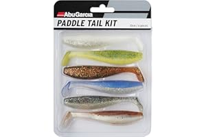 Abu Garcia Paddletail Soft Lure Kit, 6 All-Round Soft Baits in Proven Fish-Catching Colours