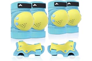GIEMIT Schoner Inliner Kinder Knieschoner Ellenbogenschützer Protektoren Set Knieschutz Sport ab Jahre 6 7 8 9 10 11 12 13
