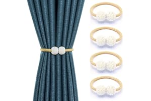 YSDYY Magnetyczne Opaski do Zasłon, Perłowa Kulka, Krawaty, Europejski Klips, Klamry Sznurkowe dla Domu, Biura, Dekoracji Okien Hotelowych