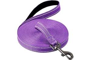 COMSLE Guinzaglio Addestramento per Cani, Lunghina per Cane Cani 3 metri / 5 metri / 10 metri / 15metri / 20metri con Gancio Robusto e Manico Imbotita, Guinzaglio per Cani Piccola e Taglia Grande