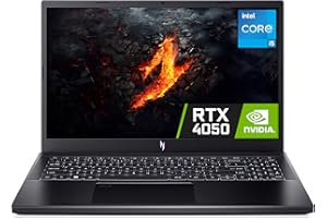 acer Nitro V15 ANV15-51 Gaming Laptop - Intel Core i5-13420H, 16GB, 512GB SSD, NVIDIA GeForce RTX 4050, 15.6" Full HD 165Hz, Windows 11, Black