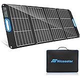 Nicesolar 100W Pannello Solare Pieghevole Monocristallino Portatile con Doppia USB PD65W IP67 per Laptop e solari alimentazio